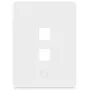 Ubiquiti universāls Keystone sienas panelis tīrs, pielāgojama apdare, 2 portu vertikāls (UACC-WP-KEYSTONE-V-2P)