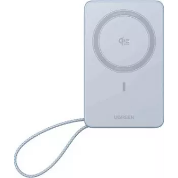 UGREEN 10000 mAh magnētiskais power bank 25W Qi2, pelēks, universāls (65958)