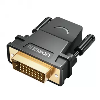 UGREEN 20124-20124 DVI (24+1) vīrietis uz HDMI sieviete adapteris - Melns