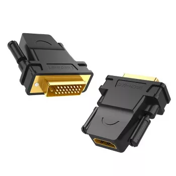 UGREEN 20124-20124 DVI (24+1) vīrietis uz HDMI sieviete adapteris - Melns
