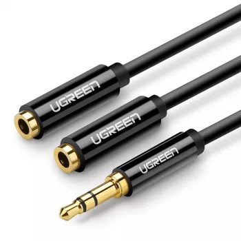 UGREEN 3,5mm Headphone Splitter Cable AUX Y-Splitter 25cm Black (20816)