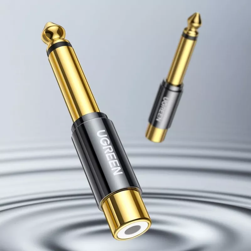 UGREEN 6.35mm Jack to RCA Female Gold Adapter AV169 80731