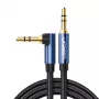 UGREEN AUX Audio Cable 3.5mm Angled Jack 2m Blue (AV112)