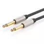 UGREEN AV128 10639 Mono TS kabelis 6.35mm ligzda-6.35mm ligzda 3m - Pelēks