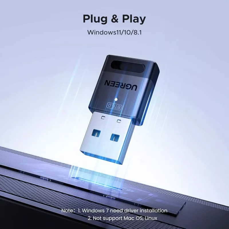 UGREEN Bluetooth 6.0 USB Adapter - Melns