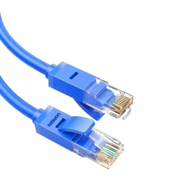 UGREEN Cat6 UTP plakanais Ethernet kabelis 1m zils - 10Gbps 250MHz RJ45 tīkla vads