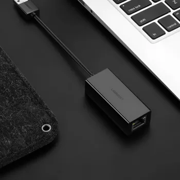 UGREEN CM111 USB 3.0 uz RJ45 Gigabit Ethernet adapteris - Melns