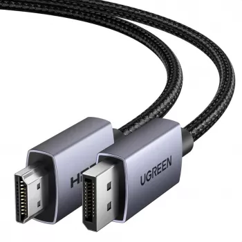UGREEN DisplayPort uz HDMI adaptera kabelis 4K@30Hz 1m melns DP125