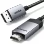 UGREEN DP119 DisplayPort–HDMI kabelis 2m 4K 60Hz Pelēks