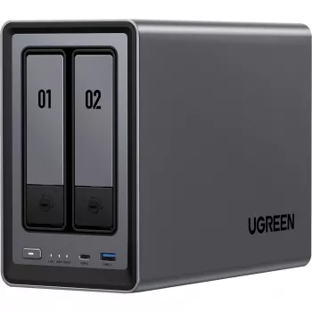 UGREEN DXP2800+ 2x Seagate IronWolf HDD Bundle - 2-Bay NAS ar Intel Celeron N5105, 8GB DDR4, 2x 2.5GbE, 2x 4TB HDD