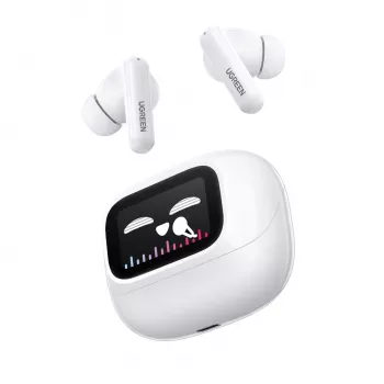 UGREEN EchoBuds Magic bezvadu austiņas ar aktīvo trokšņu slāpēšanu, Bluetooth 5.2, IPX5 ūdens izturība – baltas