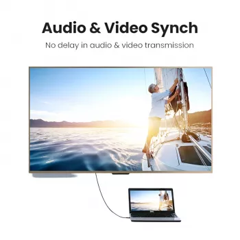 UGREEN HD101-10167 HDMI 2.0 kabelis 4K@60Hz 18Gbps vīrietis-vīrietis 5m melns