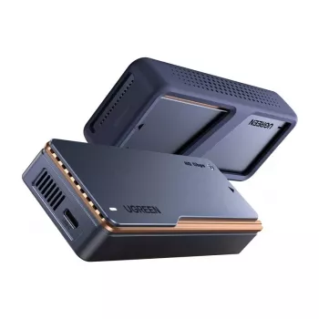 UGREEN M.2 NVMe SSD ārējais korpuss D703 USB4 40Gbps, bez instrumentiem, alumīnija, Space Grey