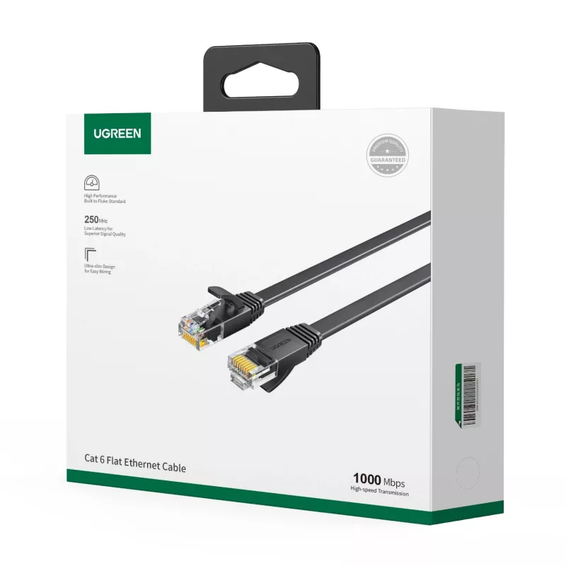 UGREEN NW102 Cat.6 UTP Ethernet Patch Cable RJ45 - 10m Melns