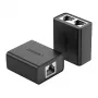 UGREEN RJ45 sadalītājs 2 gab. (Melns) - Ethernet tīkla sadalītājs, 1x RJ45 vīrišķais uz 2x RJ45 sievišķais, 100Mbps, Cat5/Cat5e/Cat6 saderīgs, pasīvs, Plug & Play