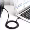 UGREEN US135 USB 2.0 A-B kabelis, apzeltīti kontakti, 2 m, melns