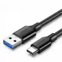 UGREEN US184 USB-A uz USB-C 3.0 kabelis 1,5 m melns