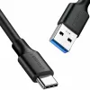 UGREEN US184 USB-A uz USB-C 3.0 kabelis, 2 m, melns