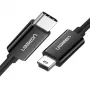 UGREEN US242 USB-C to Mini USB kabelis 1m Melns