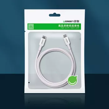 UGREEN US264 USB-C to USB-C vads 1m Balts 100W PD QC AFC