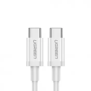 UGREEN US264 USB-C to USB-C vads 1m Balts 100W PD QC AFC