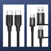 UGREEN US286 USB-C to USB-C kabelis 1m Melns - PD QC 3A 480Mbps