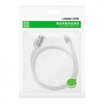 UGREEN US288 USB-A to USB-C kabelis QC 3.0 3A 1m Balts