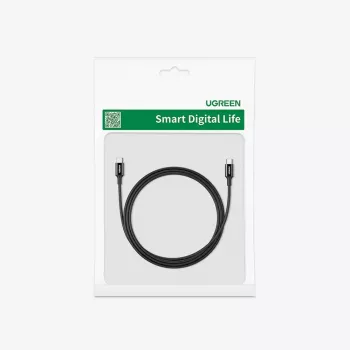 UGREEN US300 USB-C to USB-C kabelis 480Mbps 5A 1m Melns