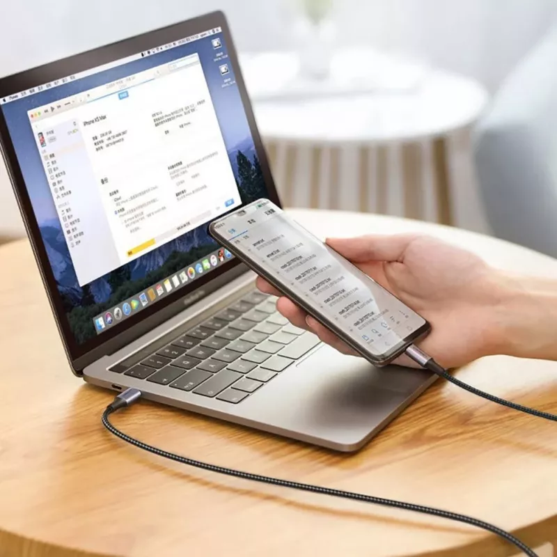 UGREEN US316 USB-C to USB-C kabelis 100W 5A 480Mbps 1.5m Pelēks