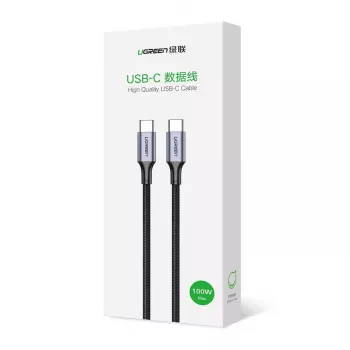 UGREEN US316 USB-C to USB-C kabelis 100W 5A 480Mbps 1m Melns