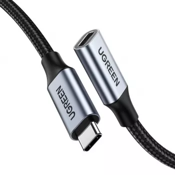 UGREEN US372 USB-C to USB-C kabelis 100W 5A 10Gbps 0,5m Pelēks