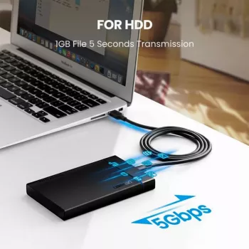 UGREEN USB-A uz USB-C 3.0 kabelis 1m Melns