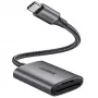 UGREEN USB-C karšu lasītājs – Space Gray, SD & Micro SD, 5 Gbps