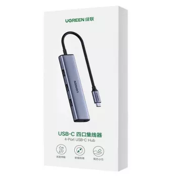 UGREEN USB-C Hub 4 portu USB 3.2 Gen 1 Sudraba