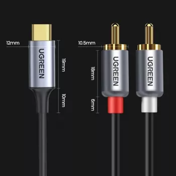 UGREEN USB Type-C to 2RCA Audio Cable 1,5m Gray (20193 CM451)