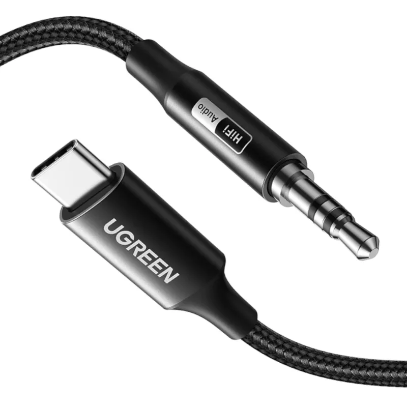 UGREEN USB Type-C uz 3,5 mm AUX audio kabelis 3M - Melns