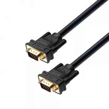 UGREEN VG101 VGA vīriešu-vīriešu kabelis 3 m – zeltīti kontakti, dubulti ferīta serdeņi, Full HD 1080p