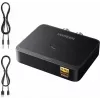 UGREEN 55545 Bluetooth 6.0 LDAC Hi-Res Audio uztvērējs ar 3,5 mm AUX un 2x RCA izvadi, melns