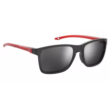 Under Armour bērnu saulesbrilles UA7002S268F6T – Matēti melns rāmis, pelēkas lēcas, 56 mm
