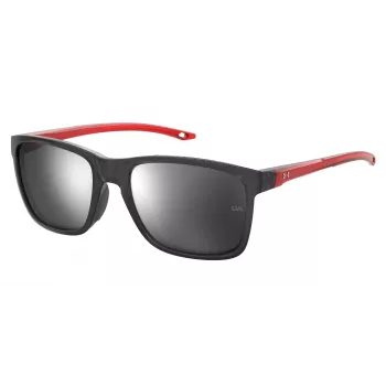Under Armour bērnu saulesbrilles UA7002S268F6T – Matēti melns rāmis, pelēkas lēcas, 56 mm