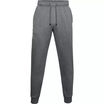 Under Armour vīriešu Rival Fleece 3Logo sporta bikses Pitch gaiši pelēks / melns S