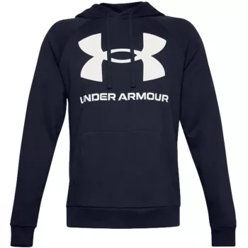 Under Armour Men's Rival Fleece Big Logo Hoodie Midnight Navy 1357093 410