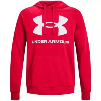 Under Armour vīriešu Rival Fleece liela logotipa džemperis ar kapuci sarkans
