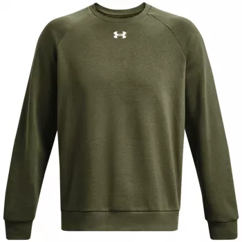 Under Armour Men's Rival Fleece džemperis ar apaļu kakla izgriezumu - Marine OD Green - XL