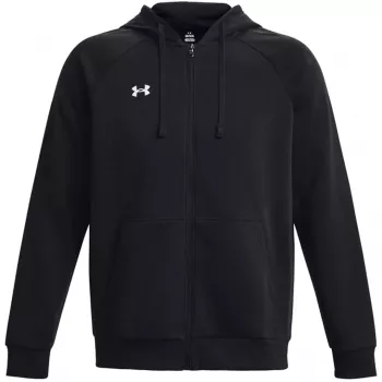 Under Armour Men's Rival Fleece džemperis ar kapuci un rāvējslēdzēju Melns