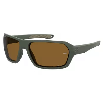 Under Armour UA-RECON-DLD Vīriešu Polarizētas Sporta Saulesbrilles - Matēti Melna/Pelēka - 64/15/125 mm