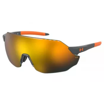 Under Armour UAHALFTIMEF2M Unisex Saulesbrilles - Melns Rāmis, Pelēkas Lēcas, 65mm Lēcu Platums, 120mm Deniņu Garums