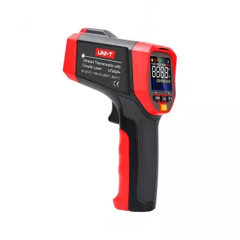 UNI-T UT302D+ infrasarkanais termometrs ar dubulto lāzeri, 20:1 D:S, -32°C līdz 1050°C, krāsu LCD