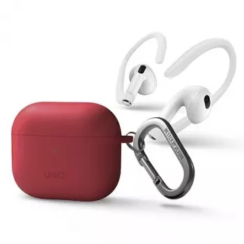 Uniq Nexo Case for AirPods 3 + Ear Hooks Silicone - Red