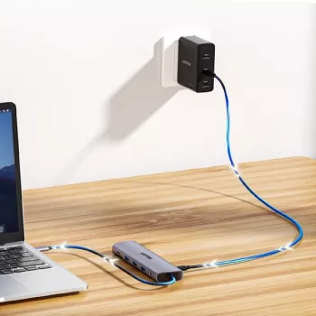 Unitek 4-Port USB 3.0 Hub ar 30 cm kabeli, pelēks